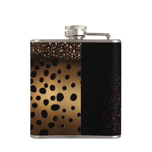 Golden Jaguar Pattern Flachmann (Rückseite)