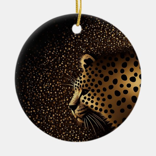 Golden Jaguar Pattern            Keramik Ornament (Vorne)