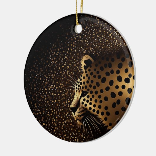 Golden Jaguar Pattern            Keramik Ornament (Links)