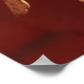 Golden Japanese Lantern Poster (Ecke)