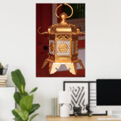 Golden Japanese Lantern Poster (Heimbüro)