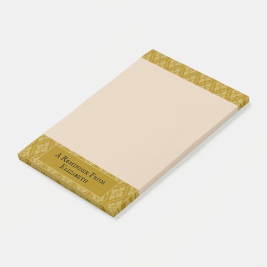 Golden Japanese Scroll Personalisiert Post-it Klebezettel (angewinkelt)