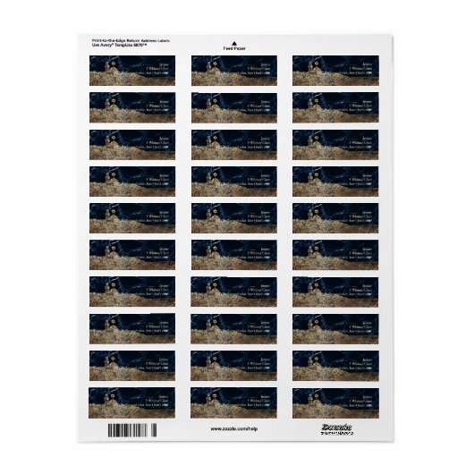 Golden Jerusalem Midnight Blue Marble Label (Vorne)