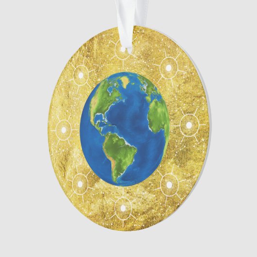 Golden Jesse Tree Globe Ornament (Vorderseite)