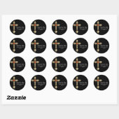 Golden Jeweled Cross Anpassbare Sticker 18 (Blatt)
