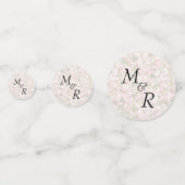 Golden Jeweled Floral Wedding Konfetti (Rückseiten)