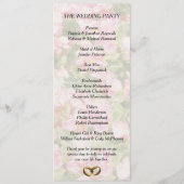 Golden Jeweled Floral Wedding Programm (Rückseite)