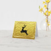 Golden Jewish Reindeer Funny Chrismukah Card Karte (Gelbe Blume)