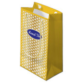 Golden Jewish Star "Mazel Tov" Kleine Geschenktasc Kleine Geschenktüte (Vorderseite Schrägansicht)