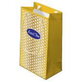 Golden Jewish Star "Mazel Tov" Kleine Geschenktasc Kleine Geschenktüte (Rückseite Schrägansicht)