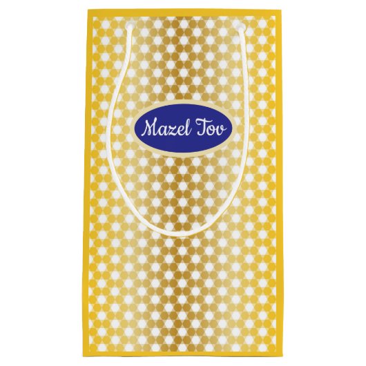 Golden Jewish Star "Mazel Tov" Kleine Geschenktasc Kleine Geschenktüte (Vorderseite)