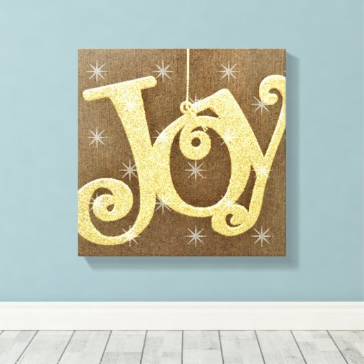 Golden Joy Christmas Canvas Print Leinwanddruck (Insitu (Holzboden))