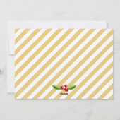 Golden Joyeux Weihnachten Frohe Weihnachten Blumen (Rückseite)