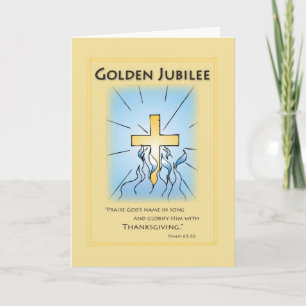 Golden Jubilee Blue mit Cross Karte
