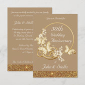 Golden Jubilee Einladung (Vorne/Hinten)