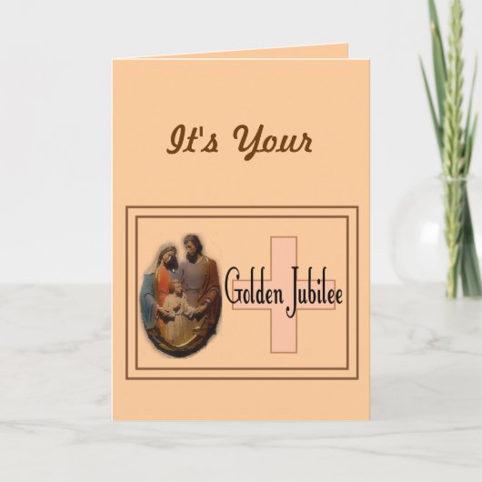 Golden Jubilee Geschenke für Nonnen Karte (Vorderseite)
