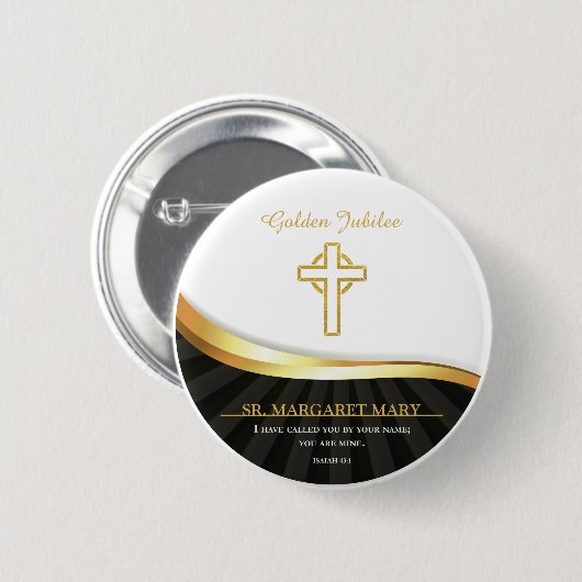 Golden Jubilee of Religious Life, 50 Jahre Button (Vorne & Hinten)