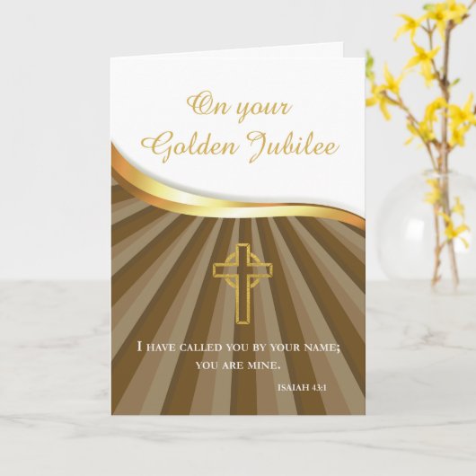 Golden Jubilee of Religious Life, 50-jährige Jubil Karte (Gelbe Blume)
