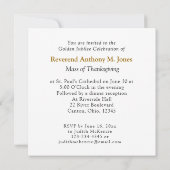 Golden Jubilee Religious Life, Candle Cross Candle Einladung (Rückseite)