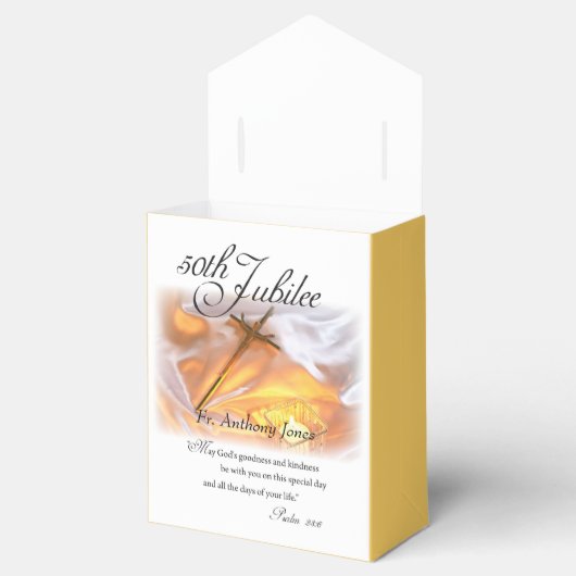 Golden Jubilee Religious Life, Candle Cross Candle Geschenkschachtel (Geöffnet)