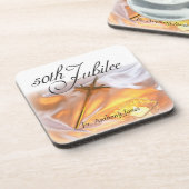 Golden Jubilee Religious Life, Candle Cross Candle Getränkeuntersetzer (Linke Seite)