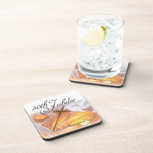 Golden Jubilee Religious Life, Candle Cross Candle Getränkeuntersetzer (Rechte Seite)