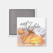 Golden Jubilee Religious Life, Candle Cross Candle Magnet (Vorderseite/Rückseite)