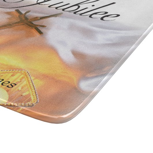 Golden Jubilee Religious Life, Candle Cross Candle Schneidebrett (Ecke)