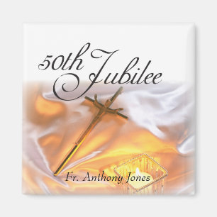 Golden Jubilee Religious Life, Cross Candle Magnet