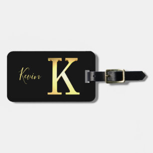 Golden K Name Gepäck Tag Gepäckanhänger