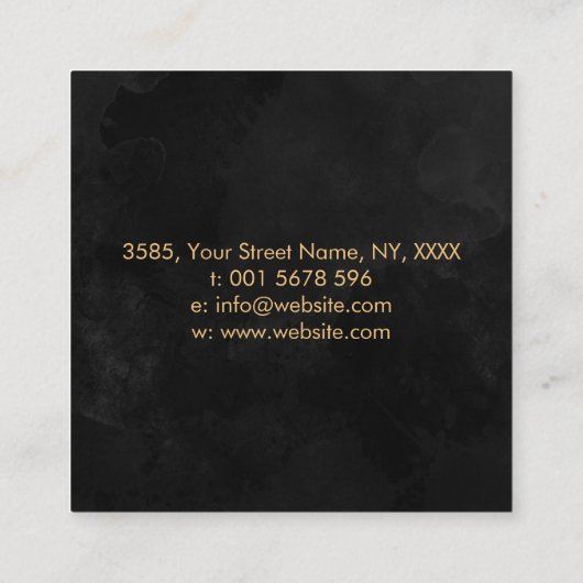 Golden Kali Yantra Quadratische Visitenkarte (Rückseite)