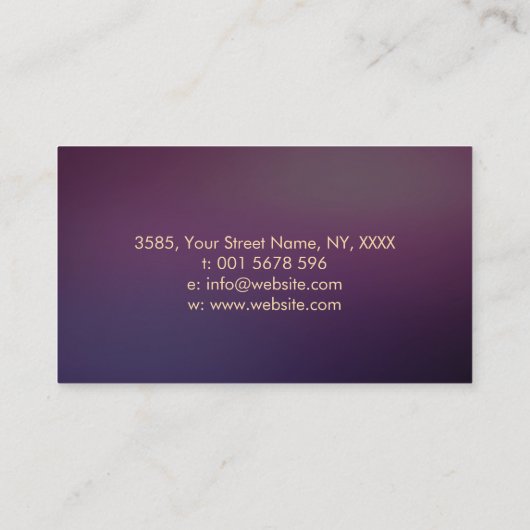 Golden Kali Yantra Visitenkarte (Rückseite)