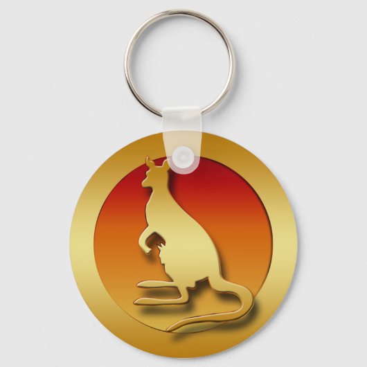 GOLDEN KANGAROO SCHLÜSSELANHÄNGER (Vorderseite)