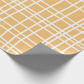 Golden Kariert Harmony Geschenkpapier (Ecke)