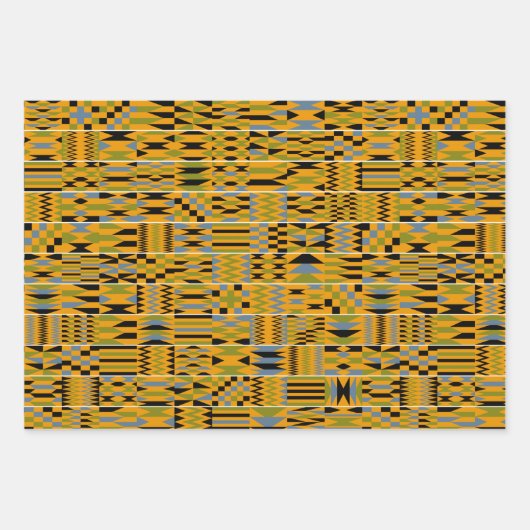 Golden Kente Geschenkpapier Set (Vorderseite)