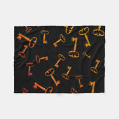 Golden Keys, Vintag Keys Fleece Blanket (Vorderseite (Horizontal))