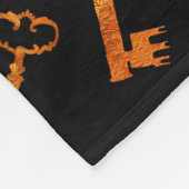 Golden Keys, Vintag Keys Fleece Blanket (Ecke)