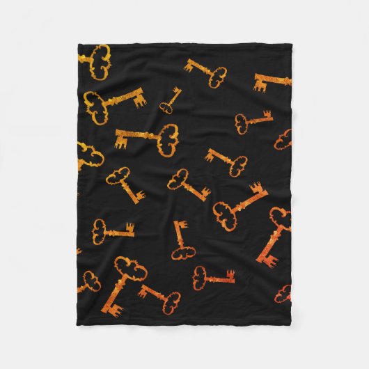 Golden Keys, Vintag Keys Fleece Blanket (Vorderseite)