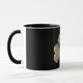 Golden Kleeblatt Clover Ireland Irish Symbol Tasse (Links)