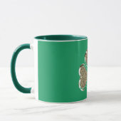 Golden Kleeblatt Clover Ireland Irish Symbol Tasse (Links)