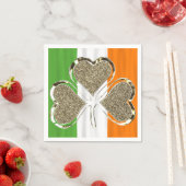 Golden Kleeblatt Irish Flag 3 Leaf Clover Chic Serviette (Beispiel)