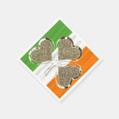 Golden Kleeblatt Irish Flag 3 Leaf Clover Chic Serviette (Ecke)