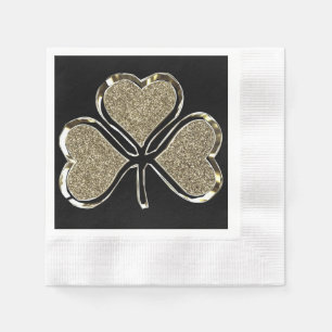 Golden Kleeblatt Irish Symbol 3 Leaf Clover Chic Serviette