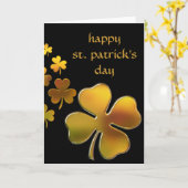 Golden Kleeblatts Happy St. Patrick's Day Card Karte (Gelbe Blume)