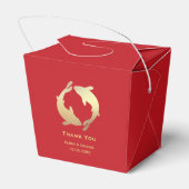 Golden Koi Chinese Wedding Geschenkschachtel (Rückseite)