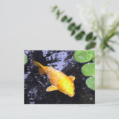 Golden Koi Fish Foto Postkarte (Stehend Vorderseite)