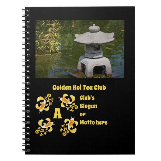 Golden Koi Foto Notizblock (Vorderseite)