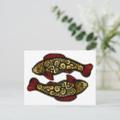Golden Koi Postkarte (Stehend Vorderseite)
