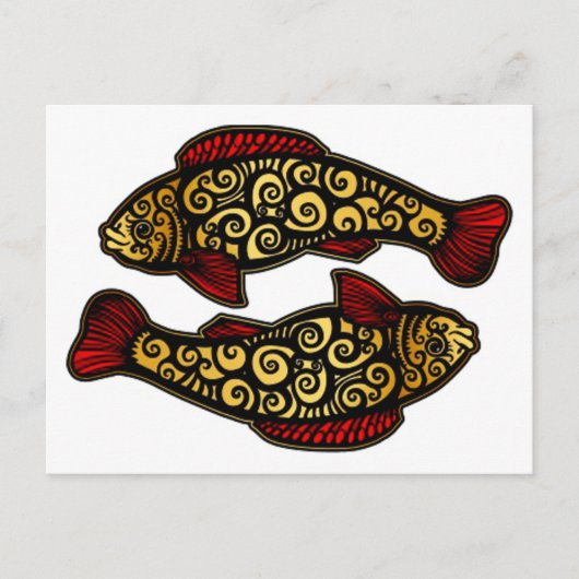 Golden Koi Postkarte (Vorderseite)