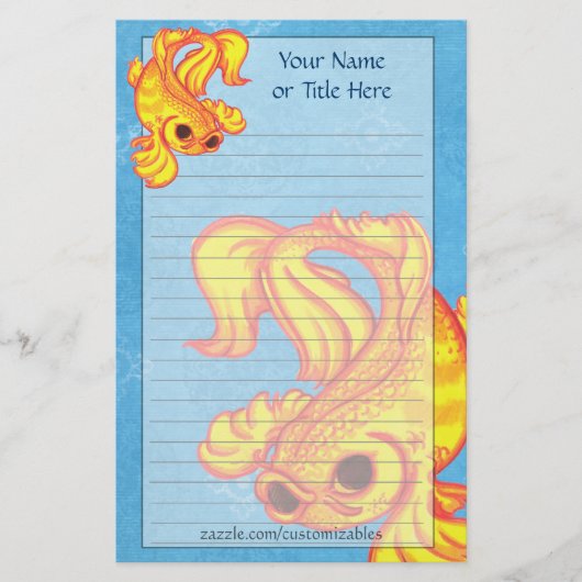 Golden Koi Stationery (Vorderseite)